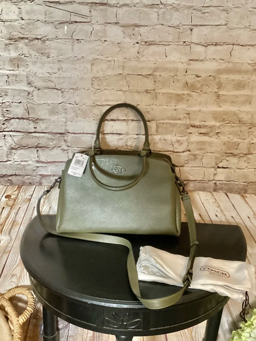 Coach kelp Lillie Carryall Satchel purse